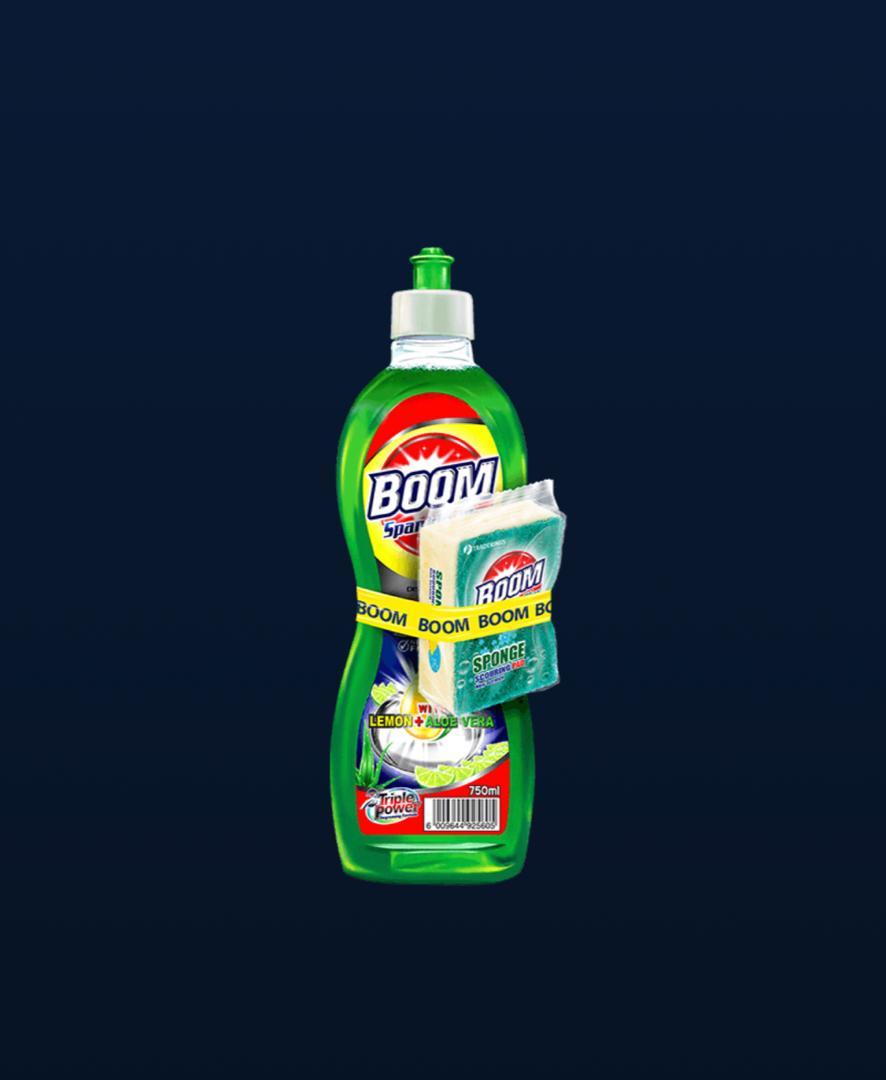 Boom Dish Liquid 25x 750ml Green (Sponge)