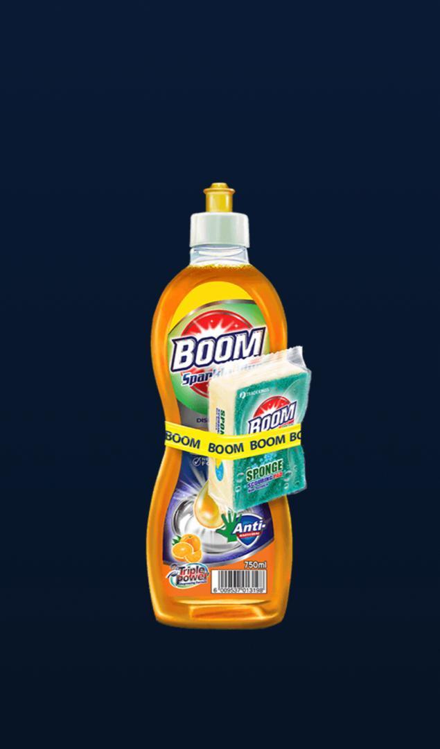 Boom Dish Liquid 25 X 750ml Orange (Sponge)