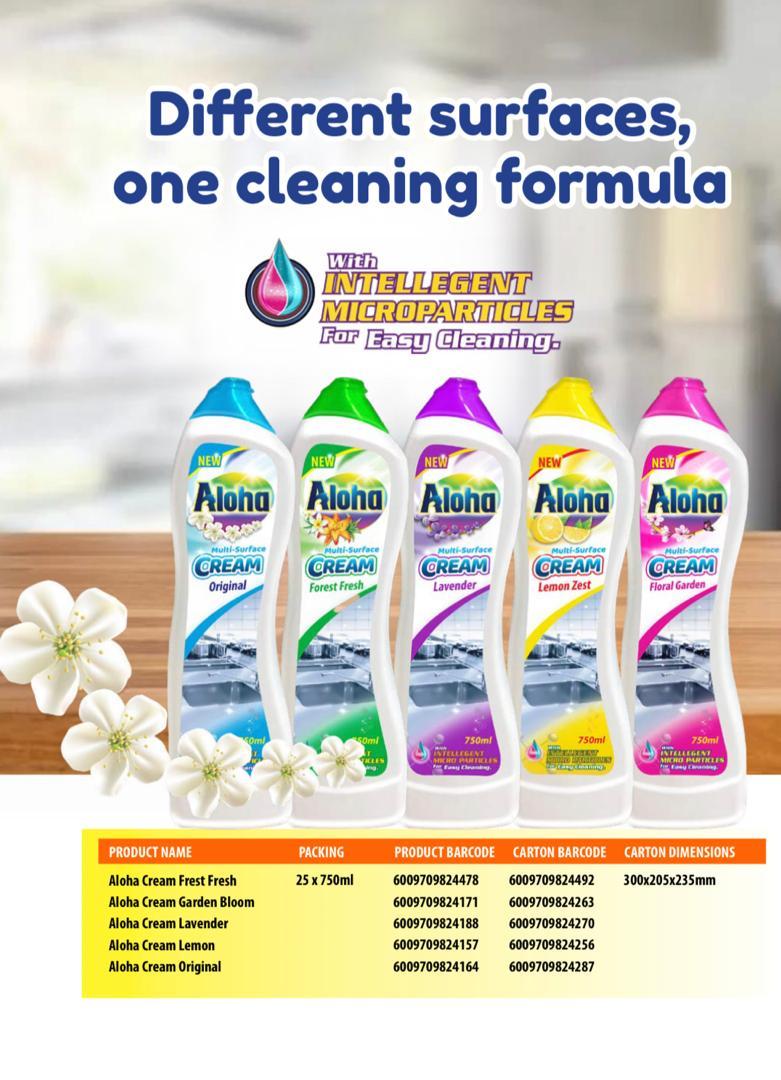 Aloha Cream Cleaner Assorted 25 X 750 Ml
