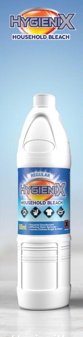 Hygenix Household Bleach Regular12 X 500ml