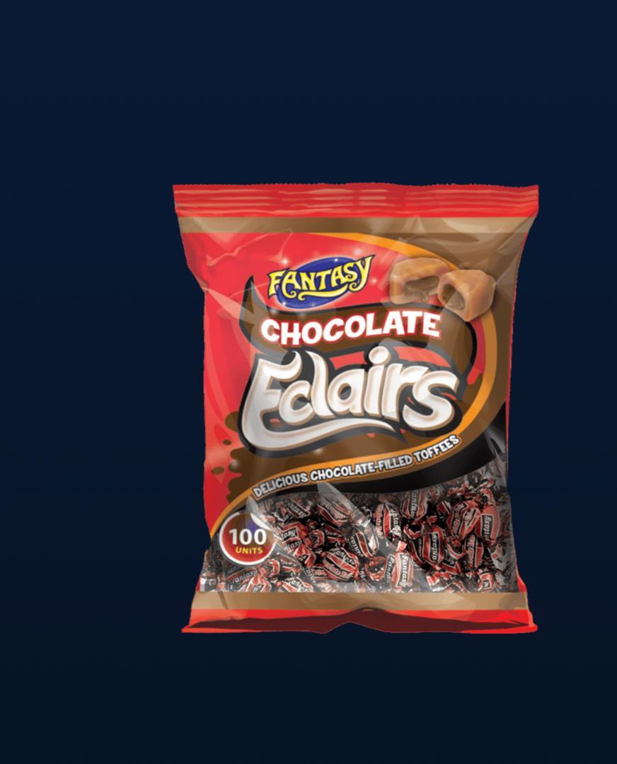 Fantasy Choclate Eclair Pops 10 Pack X 50