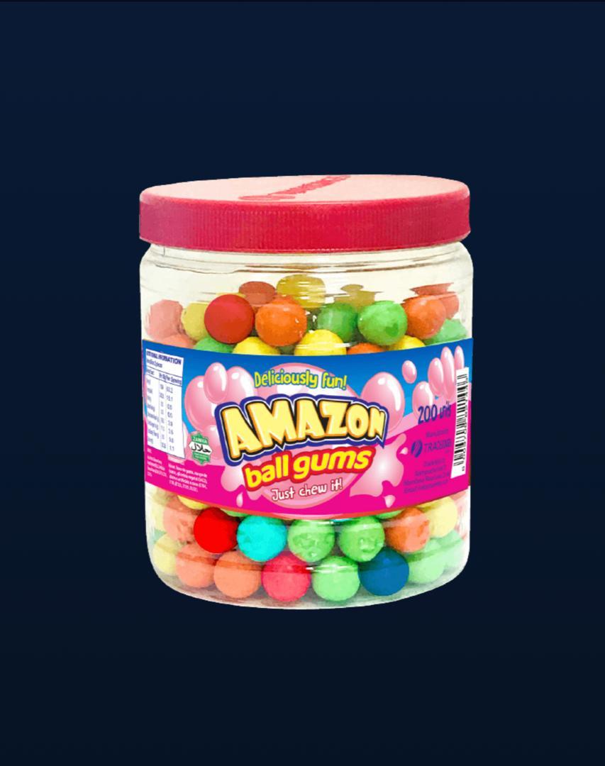 Amazon Ball Gum (3g) 200 Pcs X 10 Jars